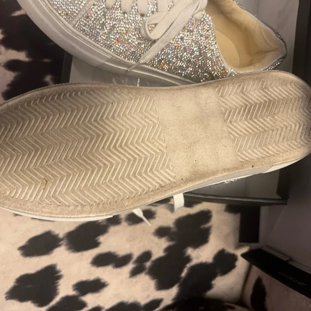 Betsey Johnson Glittering Silver Sneakers - Picture 2 of 4